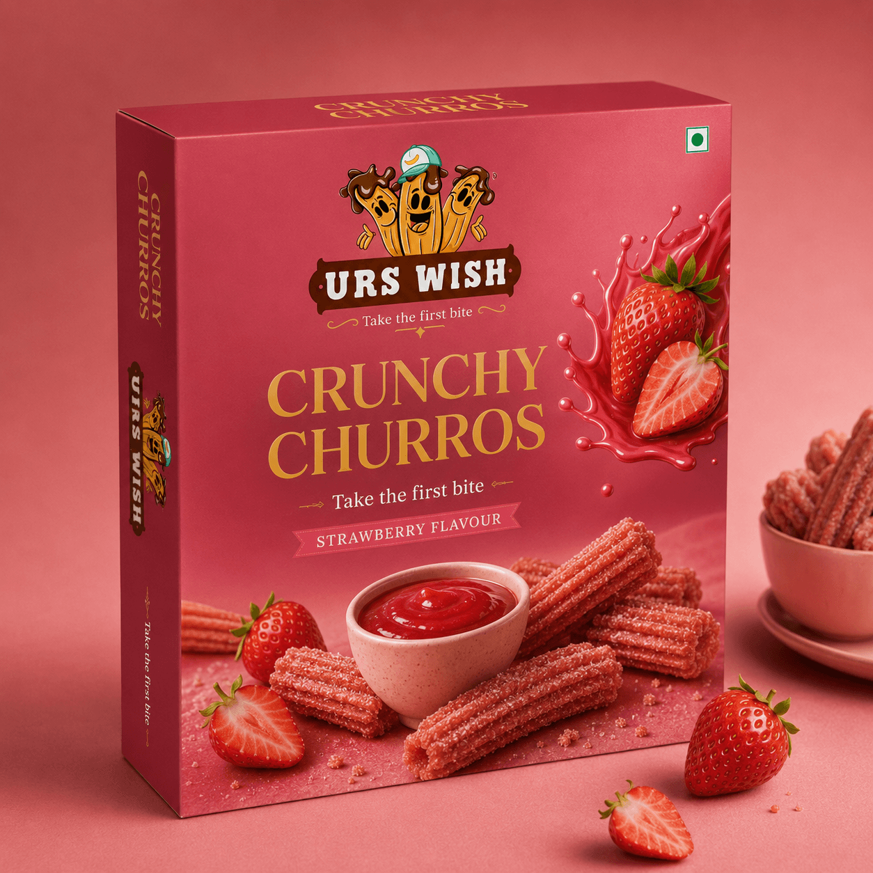 Mini Crunchy Churros Strawberry